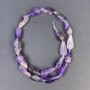 Amethyst Beads, Teardrop Shape, Natural Stone, Diameter 19x10 mm, Hole Diameter ~1 mm, Length ~42 cm