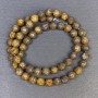 Bronzite beads, natural stone, smooth spheres, diameter 6.5 mm, hole diameter 1.5 mm, length 38 cm