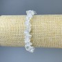 Bracelet of Crystal and Opalite (synthetic moonstone) chips, 6-8 mm diameter, 18 cm length, stretch