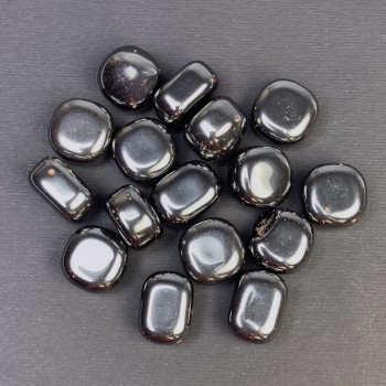 (per 100g +/-) Natural Hematite stone, processed faceted nuggets without hole, 15-17x12-15 mm (+/-)