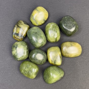 (per 100g +/-) Natural Jadeite stone, processed tumbled nuggets, without a hole, 19-25 x 16-18 mm (+-)