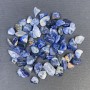 (per 100g +/-) Natural sodalite stone, polished nuggets, faceted, hole-free, 8-11×2-5 mm (+-)