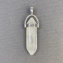 Rock crystal pendant, hexagonal prism, crystal ball, 8x31x41 mm+