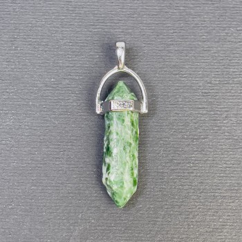 Pendant Moss Agate Hexagonal Crystal Ball 8x31x41 mm+