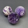 Price per 100 g. Amethyst natural stone sphere, dimensions approx. 34 mm, weight approx. 30 g