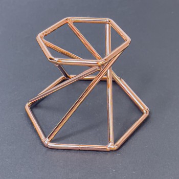 Stand for a copper-colored souvenir sphere, dimensions ~ 40×38×55 mm+