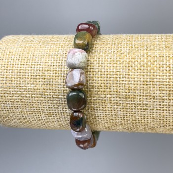 Bracelet with Haltivka Jasper Beads 10x9mm +/-, length 18mm +/- Stretch