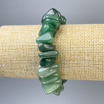 Nephrite Faceted Bracelet 17x7 mm, 18 mm length, Stretch