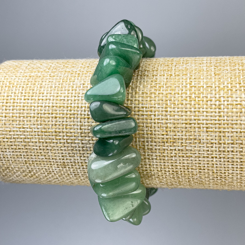 Nephrite Faceted Bracelet 17x7 mm, 18 mm length, Stretch