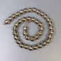 Smoky Topaz Beads, Faceted Ball 10mm ± on Thread, Length 39cm+