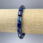 Lazurite Bracelet Cylindrical Beads, Diameter 12x8 mm, Length 18 mm, Stretch