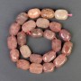 Strawberry Quartz Rondelle Beads 17x12mm +/- on thread, length 39cm+
