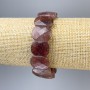 Strawberry Quartz Bracelet - Link, 18x14 mm diameter, 18 mm length, Stretch