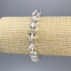 Rock crystal bracelet with smooth beads, diameter 10 mm, stretch length 18 mm ±