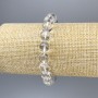 Rock crystal bracelet with smooth beads, diameter 10 mm, stretch length 18 mm ±