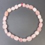 Rose quartz beads, faceted 14–19×13 mm on thread, length 38 cm+