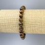 Tiger's Eye Bracelet, Smooth Beads, 8mm Diameter, 18mm Length +/- Stretch