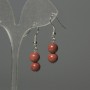 Aventurine Earrings 'Golden Sand' Ball 8mm+-, Length 32mm+-