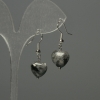 Larvikite Heart Earrings 12mm±, length 30mm±
