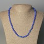 Imitation Lapis Lazuli Necklace, Smooth Beads, 6 mm Diameter, 50 mm Length, with Clasp