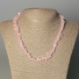 Rose Quartz Chip Necklace, diameter 8x6 mm+-, length 45 mm+
