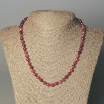 Tourmaline Necklace with a Smooth Bead, 6 mm Diameter, 50 mm Length