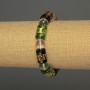 Bracelet with smooth glass beads, 10 mm diameter ±, cylinders 14×10 mm ±, 18 mm ±, elastic