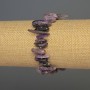 Charoite Chip Needle Bracelet, diameter 15-18×3-5 mm +/- with seed beads, length 18 mm +/- stretch