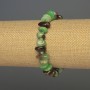 Chrysoprase bracelet, faceted, diameter 8–12×4 mm +/-, with 3 mm beads +/-, stretch length 18 mm +/-