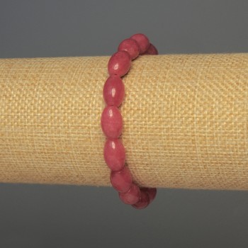 Tourmaline Grain Bracelet, 12x8 mm diameter, 18 mm length, stretch