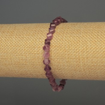 Faceted Tourmaline Bracelet, Diamond-shaped, 6x5 mm beads, length 18 mm, stretch