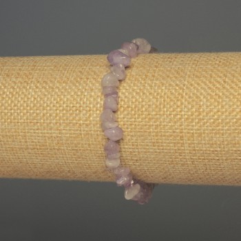 Amethyst Chip Bracelet, 8x4 mm diameter, 18 mm length, elastic