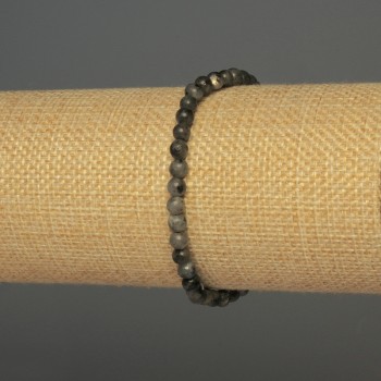 Labradorite Bracelet with Smooth Beads, Diameter 4-5 mm, Length 18 mm, Stretch