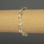 Faceted rock crystal bracelet, bead diameter 8-12x9 mm, length 18 mm, stretch