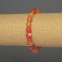 Agate Bracelet with Smooth Beads, 8 mm diameter, 18 mm length, stretch