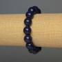 Lapis Lazuli Bracelet with Smooth Beads, Bead Diameters 12mm–18mm, Stretch