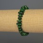 Bracelet with Malachite Chips, chip size 11-12×3 mm ±, with 3 mm beads ±, elastic length 18 mm ±