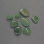 (per 100 g ±) Natural Jade Cabochons, processed nuggets without holes 10-15×10-12 mm