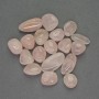 (per 100g±) Natural stone Pink quartz, tumbled, processed nuggets without holes 11-20x10mm+