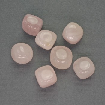 (per 100 g ±) Natural Rose Quartz Nuggets, Faceted, Without Hole, 16×14 mm (+-)