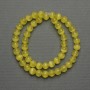 Cat's Eye Beads Yellow (Imitation) Smooth Beads, Diameter 8 mm, On Fishing Line, Length 37 cm