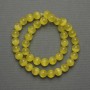 Beads Cat's Eye Yellow (Imitation) Smooth Sphere, Diameter 10mm, on Thread, Length 38cm+