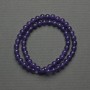 Tinted Quartz Beads - Smooth Round Balls, 6 mm Diameter, On Beading Thread, 38 cm Length