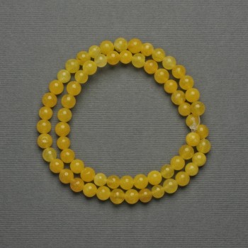 Citrine Beads (Imitation) Smooth Sphere, Diameter 6mm± on Beading Wire, Length 37cm+