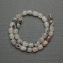 Barrel-shaped Agate Beads, 10×8 mm diameter, on thread, 38 cm long+