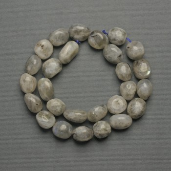 Labradorite beads, faceted, on thread, diameter 12-16 mm, length 40 cm+