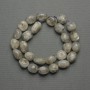 Labradorite beads, faceted, on thread, diameter 12-16 mm, length 40 cm+