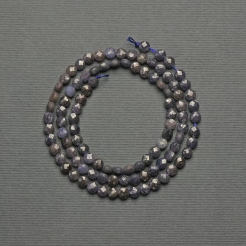 Sapphire Bead Coin-Shaped, 4×2.5 mm diameter, on thread, length 39 cm+