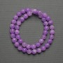 Lavender Amethyst Beads - Smooth Round, 8mm Diameter ± on Thread, 38cm Length