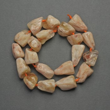 Citrine Beads, Rondelle Shape, 20–25×14 mm on Thread, 41 cm Length